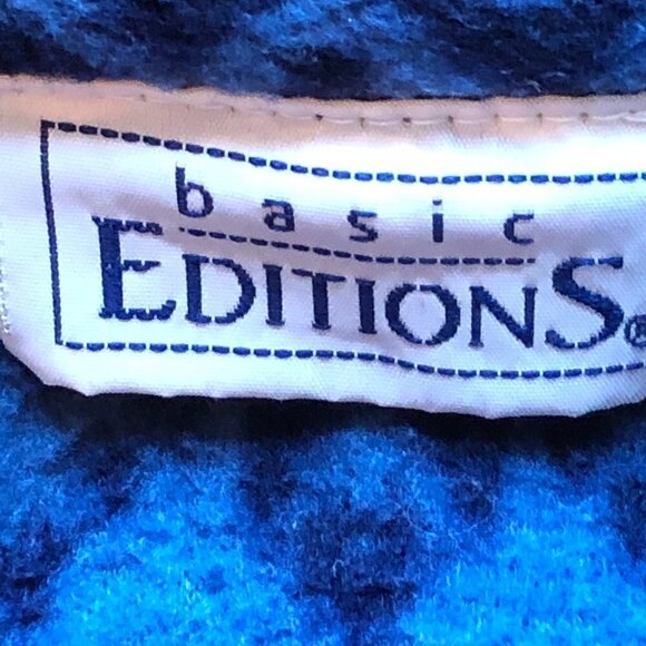 Women's Fleece Quarter Zip Blue with Navy Snowflake Print - Picture 5 of 7